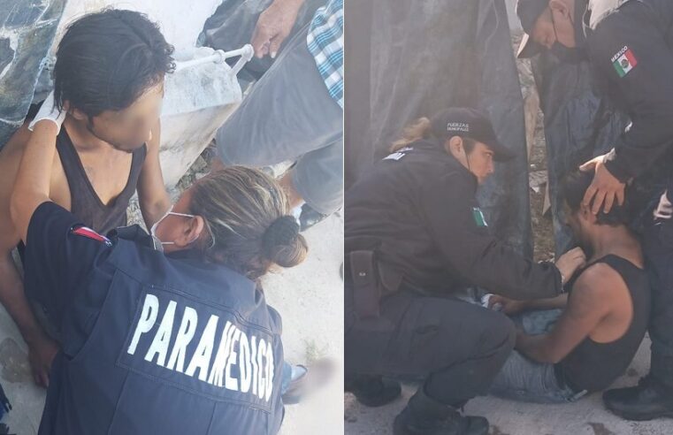 Rescatan a un hombre de una casa que ardió en llamas en Kanasín