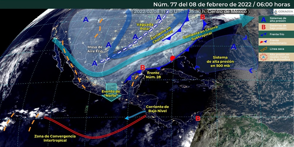 Pronostican lluvias fuertes en Yucatán a lo largo de este martes