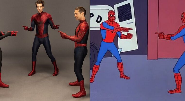 Actores recrean icónico meme de Spider-Man