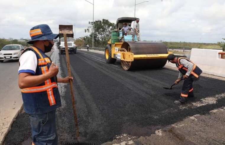 Avanza última etapa de la repavimentación  del Periférico de Mérida