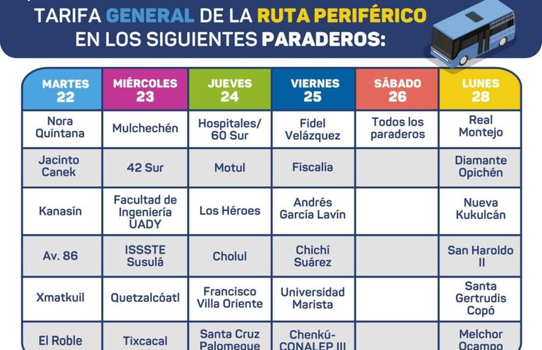 Del 21 al 28 de marzo entregarán tarjetas inteligentes de la ruta “Va y ven”