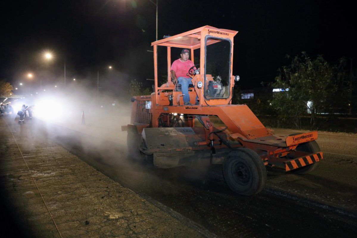 Ultima etapa de la repavimentación del Periférico de Mérida