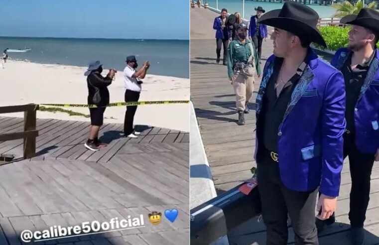 Calibre 50 graba video musical en el puerto de Progreso