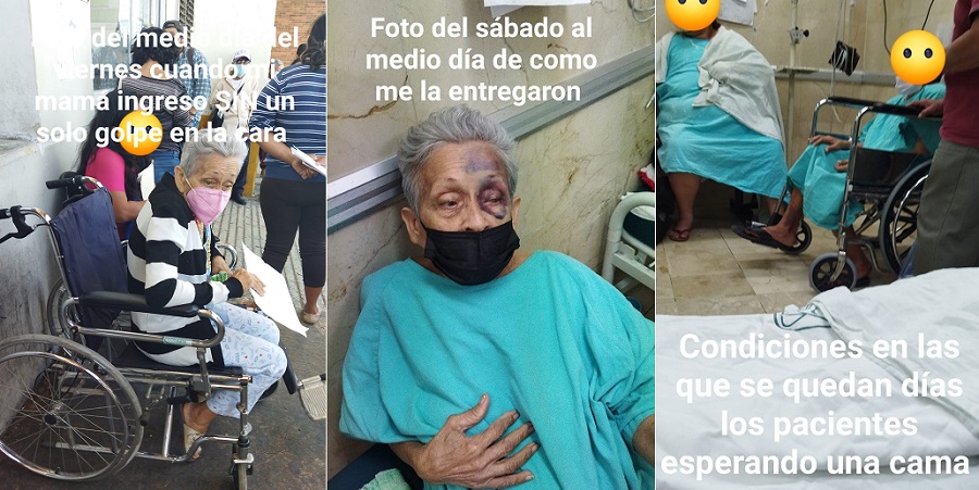 Ingresa a su madre en el Hospital Juárez del IMSS y se la entregan golpeada