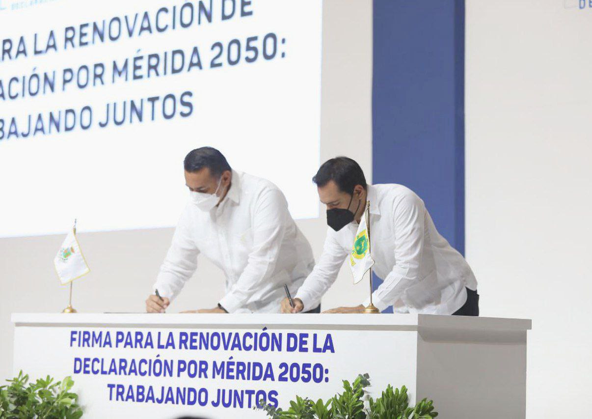 Se firma la renovación de la Declaración por Mérida 2050 «Trabajando juntos”,