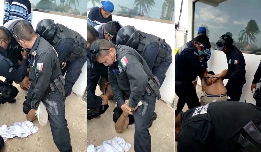 Policía de Progreso detienen a par de trabajadores por  «mal vestidos» en el malecón