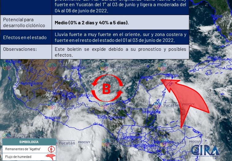 Pronostican una semana de mucha lluvia en la Península de Yucatán