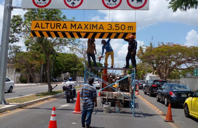 Reparaciones en el Paso Deprimido por un accidente