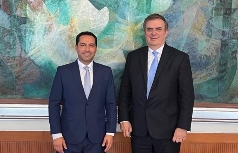 Mauricio Vila  se reunió con el canciller Marcelo Ebrard