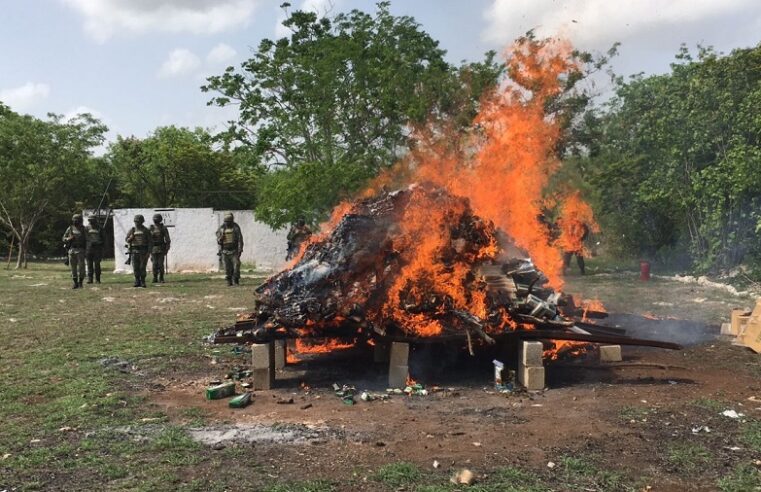 Incineran narcóticos decomisados en Yucatán