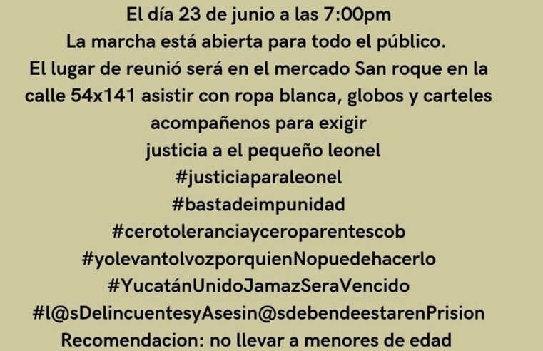Convocan a marcha por el caso del niño Leonel