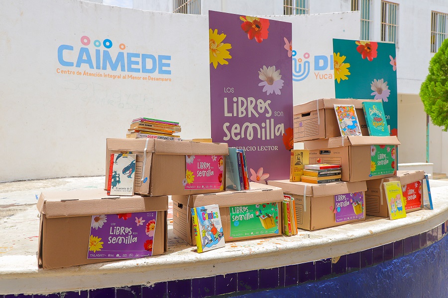 La asociación civil Talasa Futuros Culturales dona libros infantiles al Caimede