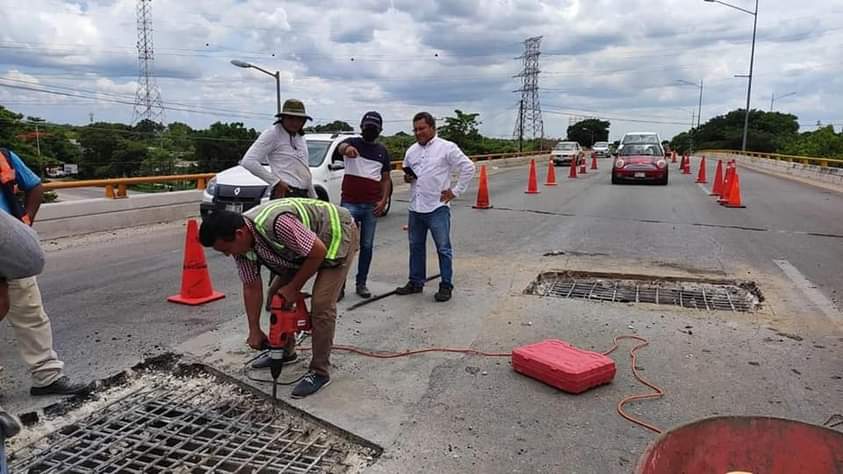 Cerrado por reparación, puente del Periférico con calle 50