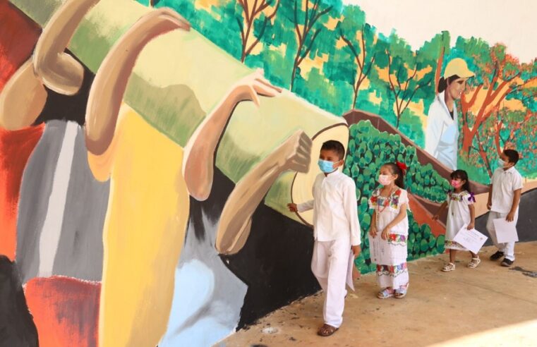 La niñez yucateca expresa sus ideas a través de murales