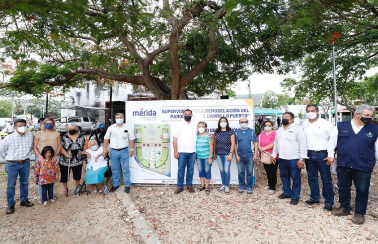 Mérida: supervisan la construcción del parque de la Felipe Carrillo Puerto
