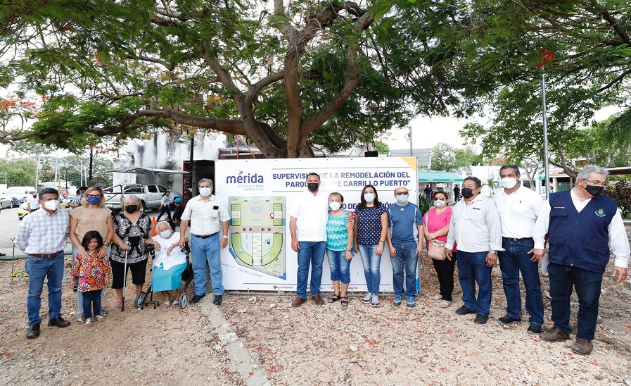 Mérida: supervisan la construcción del parque de la Felipe Carrillo Puerto