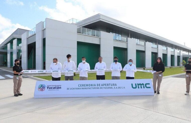 Vila inaugura en Yucatán la primera planta de autopartes de Uchiyama Manufacturing Corporation