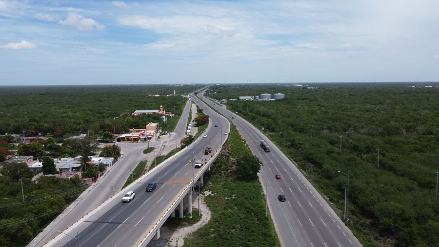 Concluyen antes obras en tres puentes de la carretera Mérida-Progreso