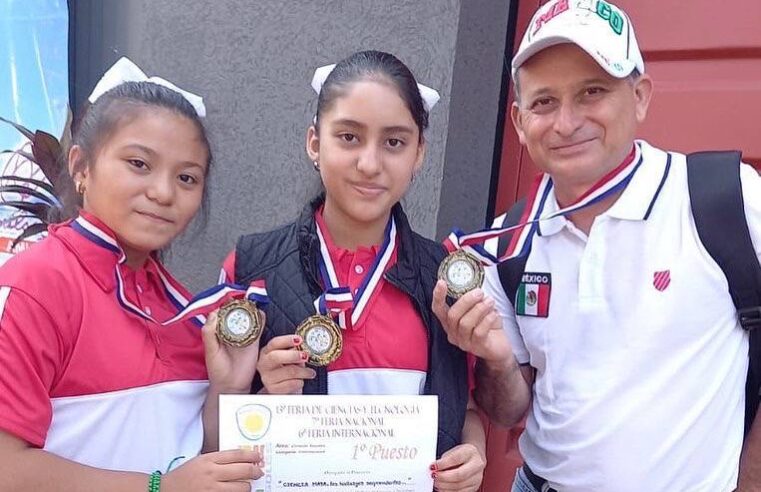 Niñas yucatecas ganan concurso internacional de ciencias en Paraguay