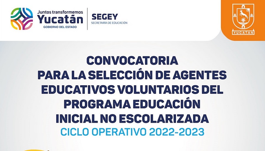 Buscan agentes educativos para el Programa Educación Inicial No Escolarizada