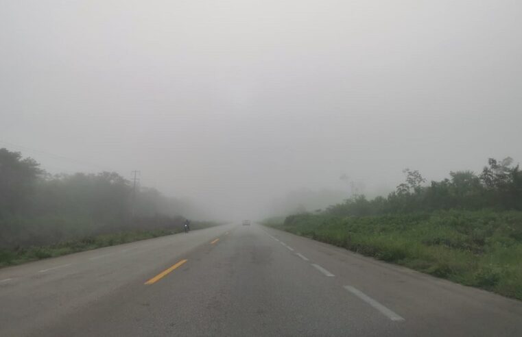 Toma precauciones: neblina en la carretera Mérida-Valladolid