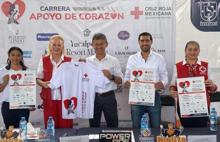 Invitan a la carrera Apoyo de Corazón de la Cruz Roja en Yucatán