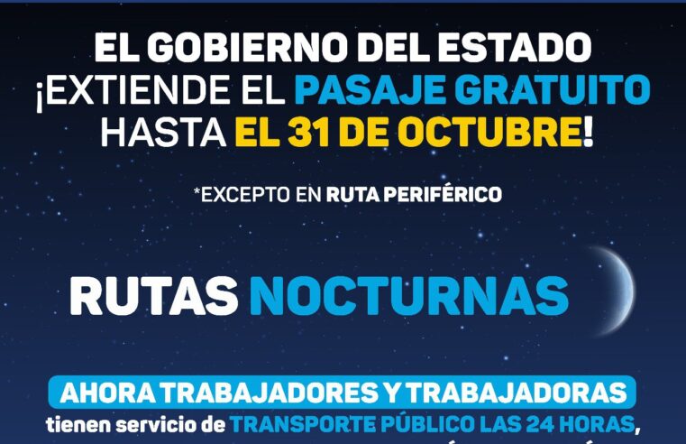 El servicio de rutas nocturnas  “Va y ven” será gratuito un mes más