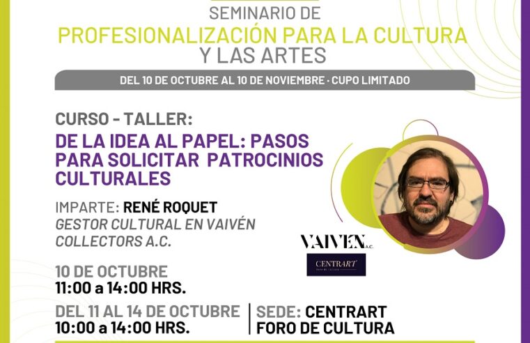 Sedeculta Yucatán ofrece Seminario de Profesionalización para agentes culturales