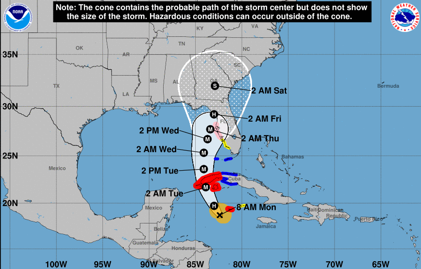 Ian ya es huracán y se fortalece rápidamente rumbo a Cuba