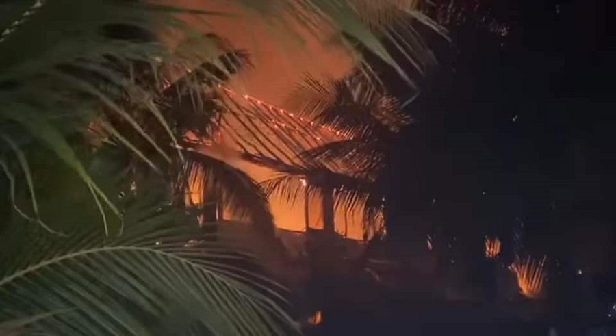 Controlan mega incendio en la isla de Holbox