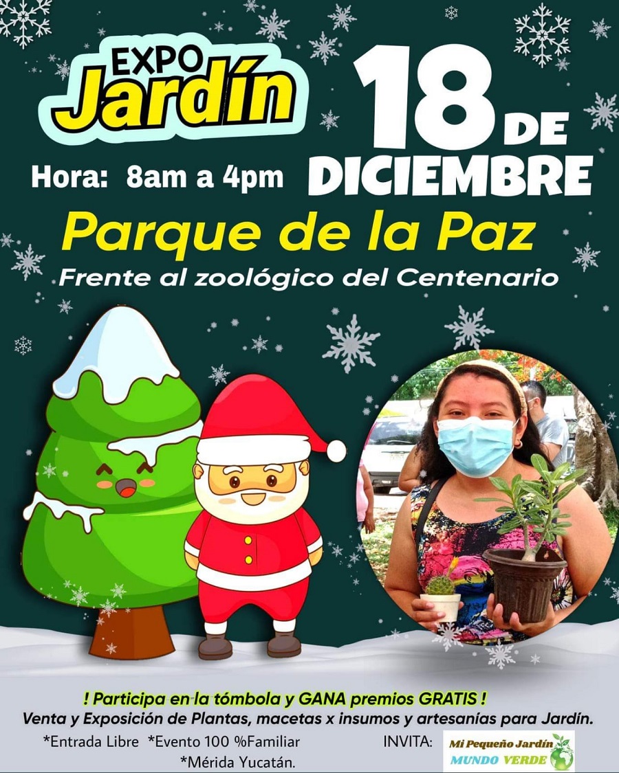 Domingo 18 de diciembre, última Expo Jardín 2022 en el Parque de la Paz