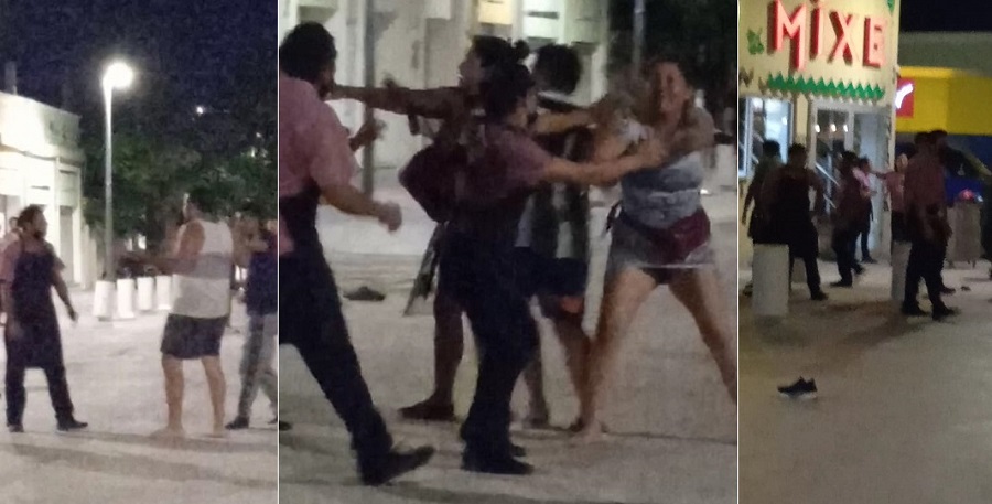 Golpean a turistas en el malecón de Progreso y la policía ni sus ñuces