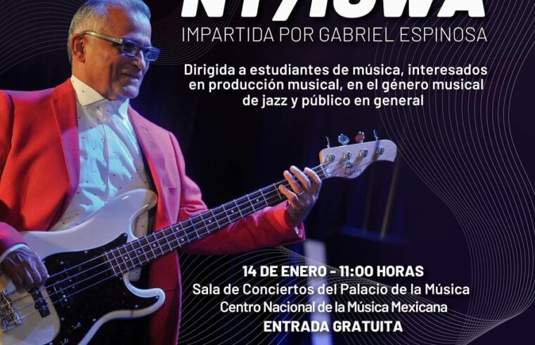 Gabriel Espinosa Ávila ofrecerá Clase Magistral en el Palacio de la Música