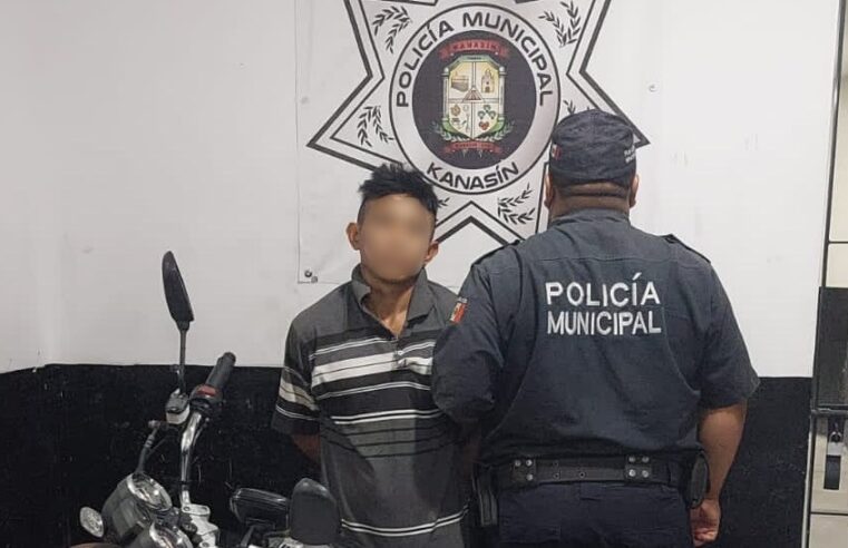 Detienen en Kanasín a un sujeto con una moto robada