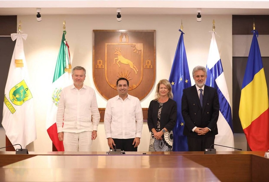 Yucatán establece lazos de cooperación con la Unión Europea, Finlandia y Rumania
