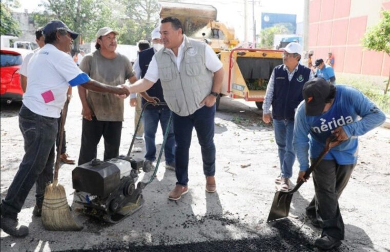 El Ayuntamiento continúa el mejoramiento de vialidades en Mérida