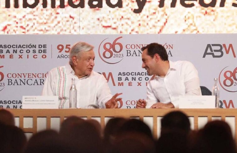 Mauricio Vila y AMLO inauguran en Mérida la 86 Convención Bancaria de México