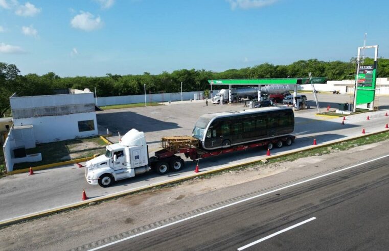 Llega a Yucatán el vehículo de prueba del Ie-tram