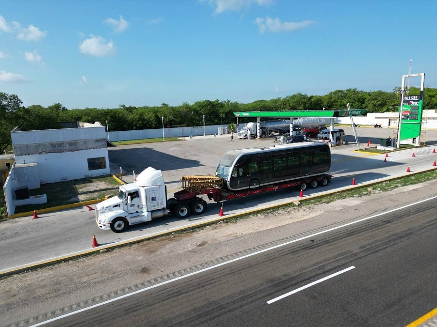 Llega a Yucatán el vehículo de prueba del Ie-tram