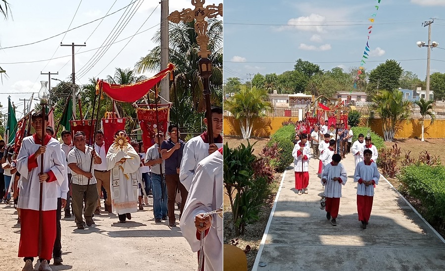 Con una procesión cierran los festejos de las 40 horas en Ticuch