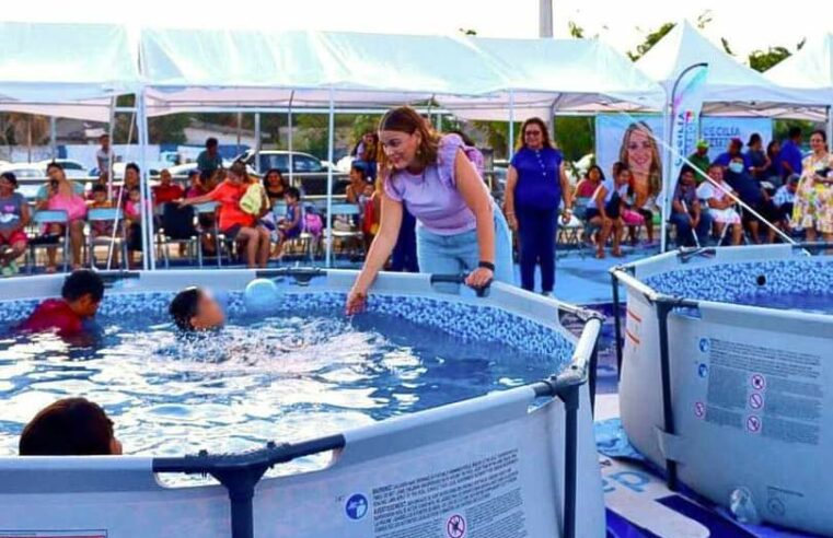 Se refrescan vecinos del sur de Mérida con piscinas de Cecilia Patrón