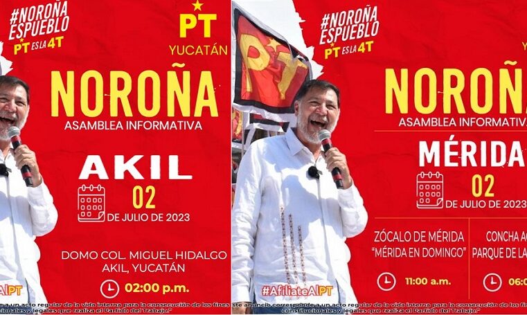 Gerardo Fernández Noroña realizará una gira por Yucatán, el domingo 2 de julio