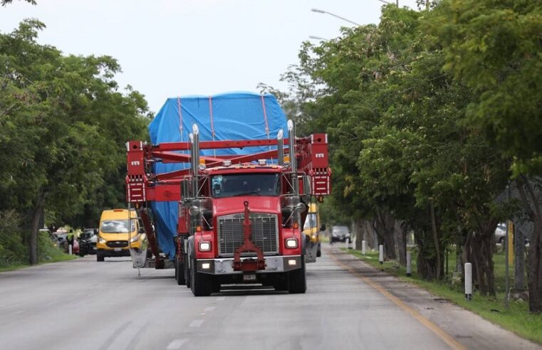 Llegan un generador y un rotor para la nueva planta de ciclo combinado de la CFE