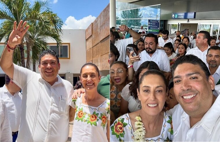 Claudia Sheinbaum y Mario Peraza, juntos por México y por Yucatán