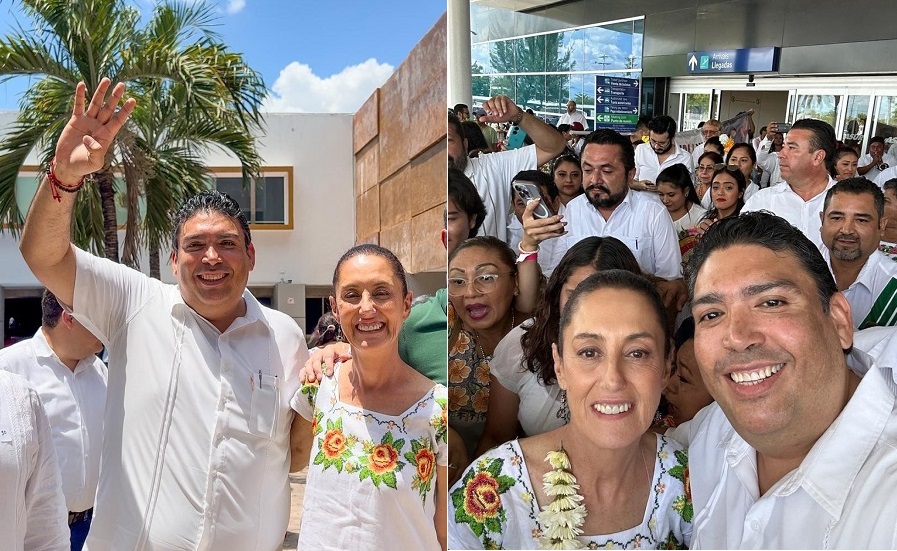 Claudia Sheinbaum y Mario Peraza, juntos por México y por Yucatán