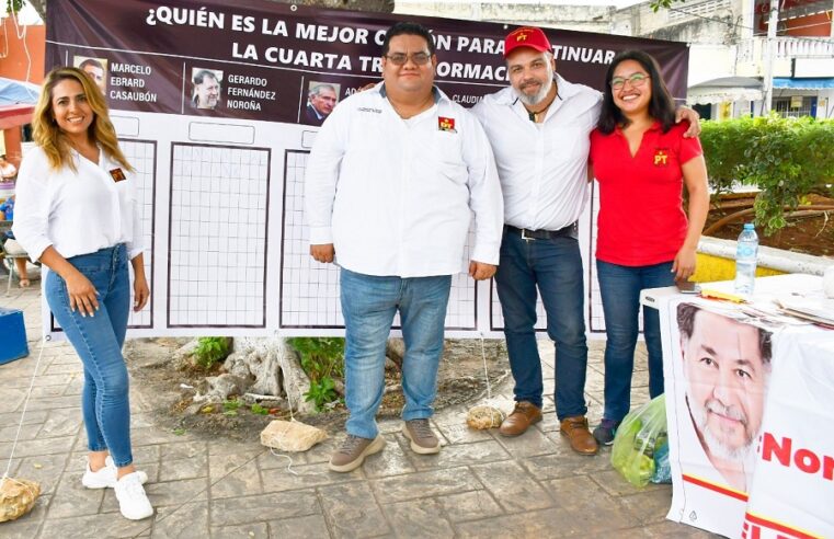 Triunfan Claudia Sheinbaum y Fernández Noroña en el sondeo callejero del Partido del Trabajo