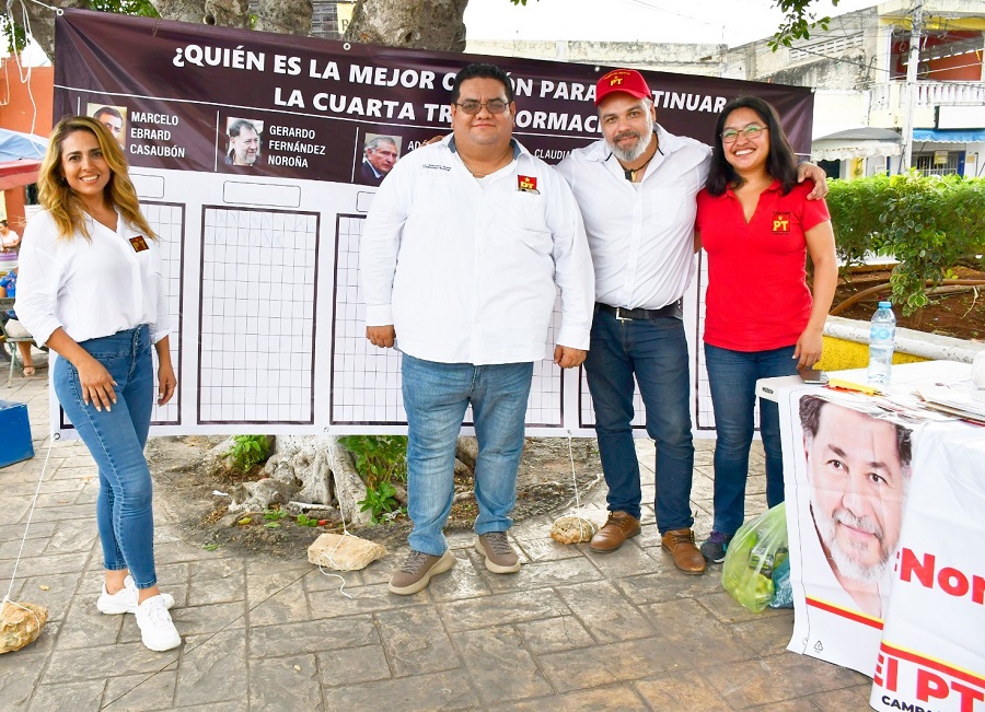 Triunfan Claudia Sheinbaum y Fernández Noroña en el sondeo callejero del Partido del Trabajo