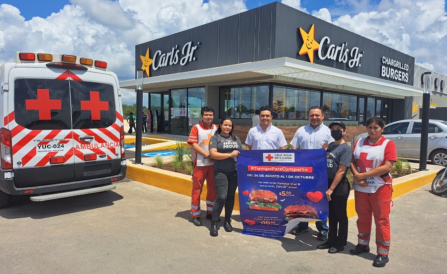 Carl´s Jr se suma a la causa de Cruz Roja en Yucatán