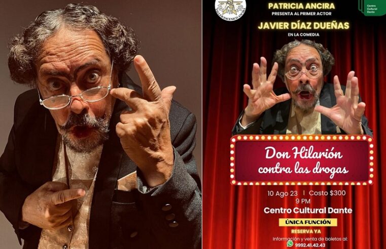 Javier Díaz Dueñas presentará la obra ‘Hilarión contra las drogas’, el 10 de agosto