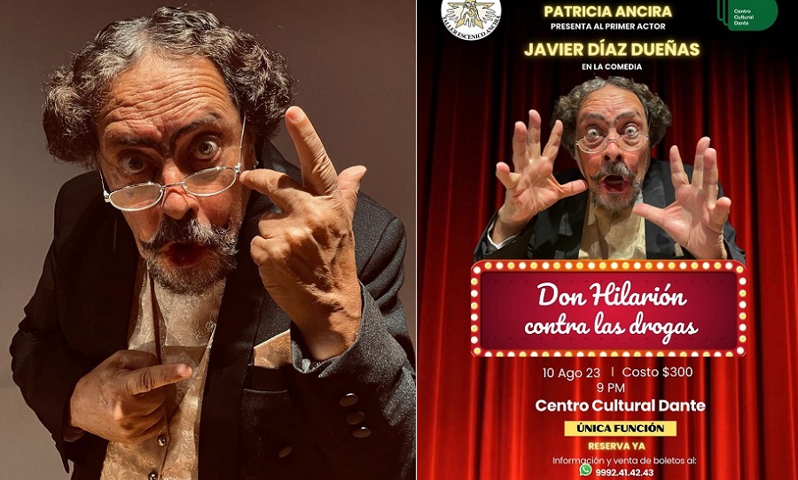 Javier Díaz Dueñas presentará la obra ‘Hilarión contra las drogas’, el 10 de agosto